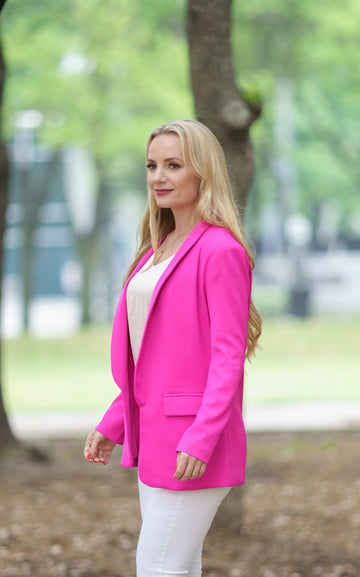 Shawl Collar Long Sleeve Blazer